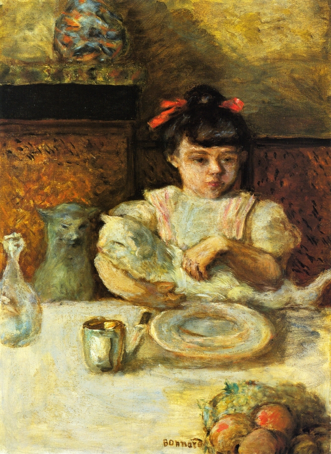 Child and Cats Pierre Bonnard tablo - Dekolata