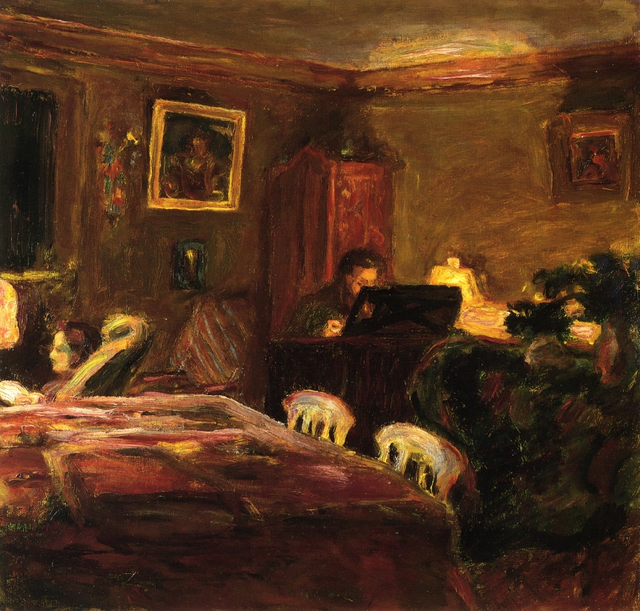 Claude Terrasse at the Piano Pierre Bonnard tablo - Dekolata