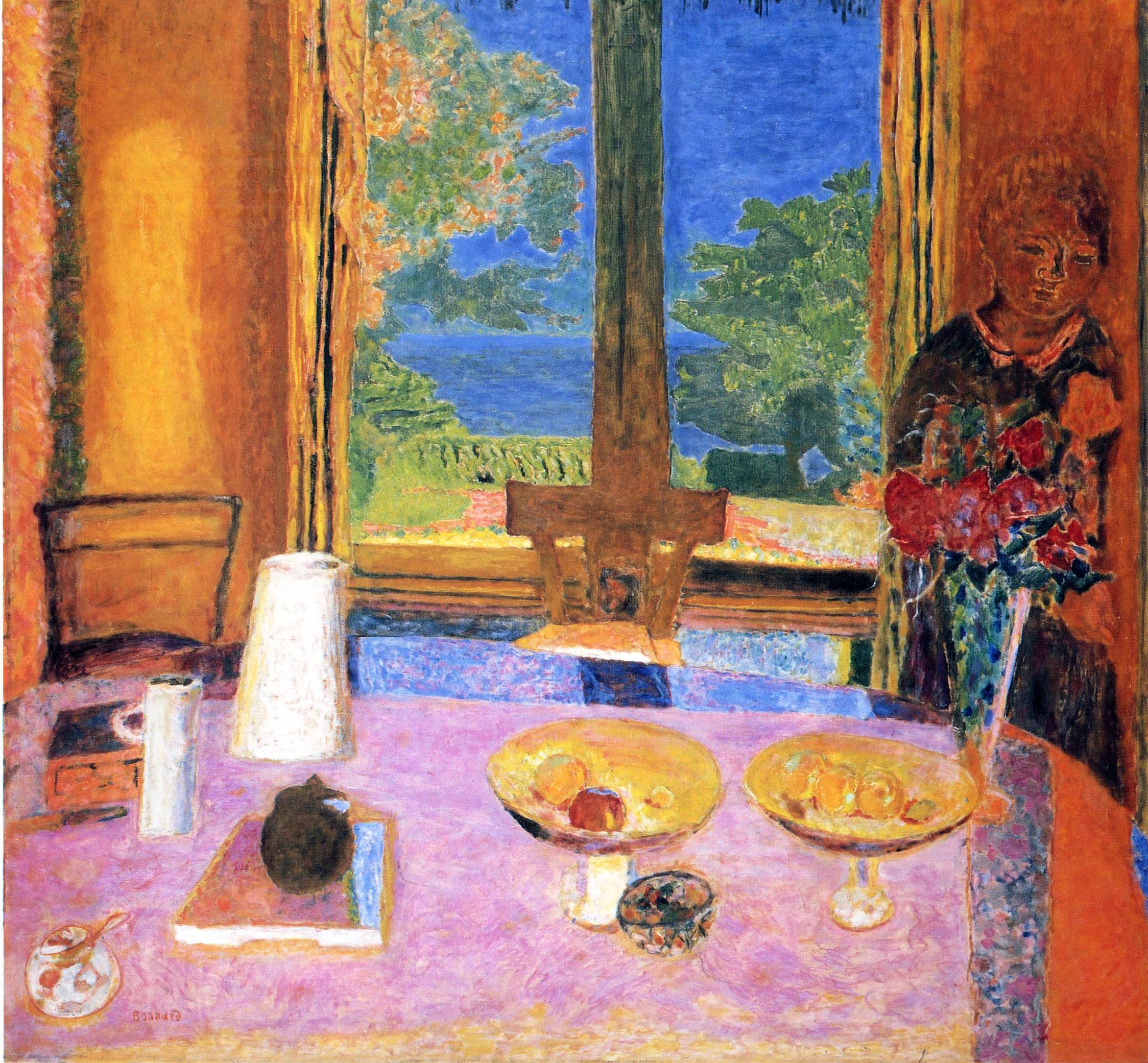 Dining Room on the Garden – Pierre Bonnard Tablo