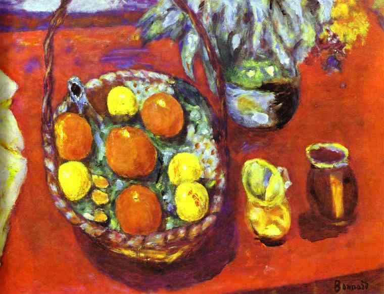 Fruit Basket (1929) Pierre Bonnard tablo - Dekolata