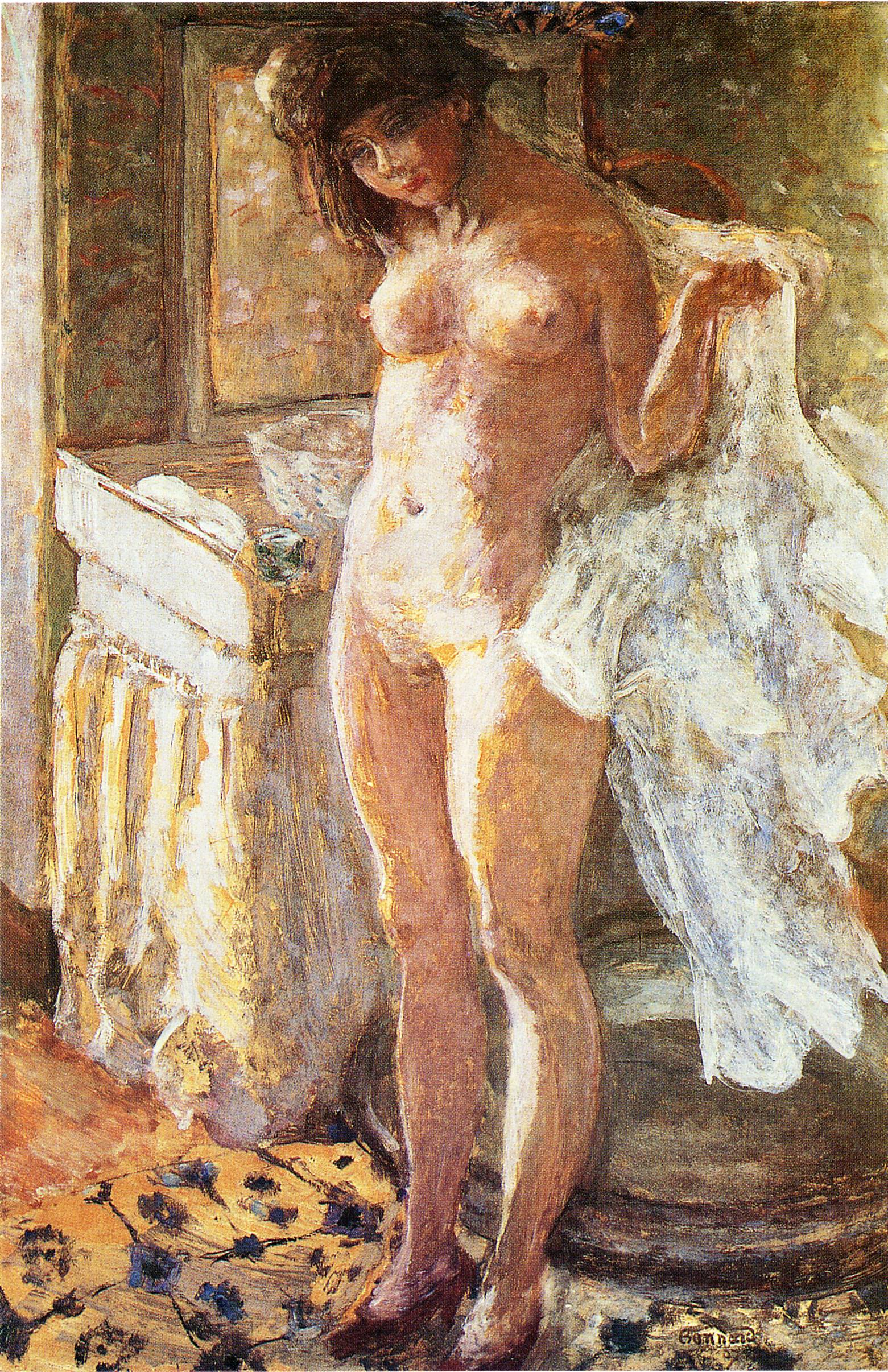 In the Bathroom (1907) Pierre Bonnard tablo - Dekolata