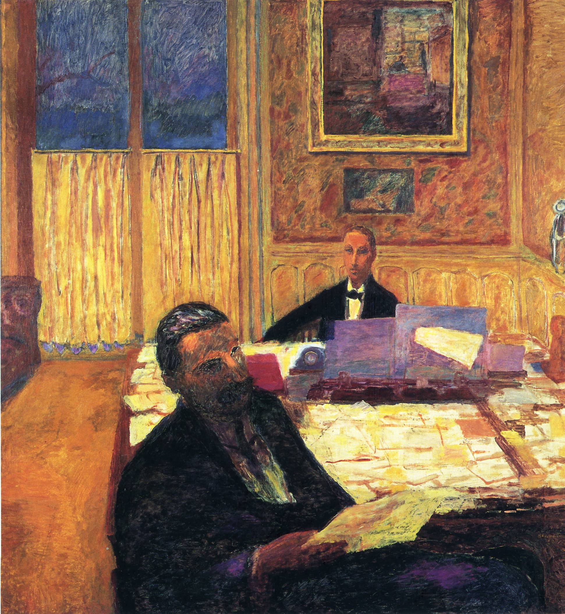 Joseph Bernheim Jeune and Gaston Bernheim de Villers (1920) Pierre Bonnard tablo - Dekolata