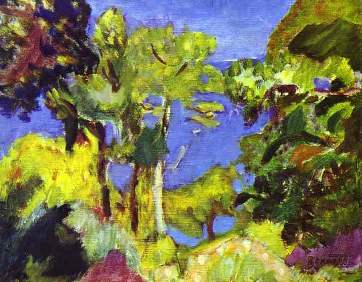 Landscape of Cote d Azur (1943) Pierre Bonnard tablo - Dekolata