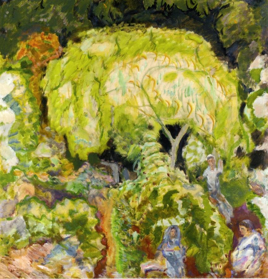 Landscape with Three Figures and Willow (1912) Pierre Bonnard tablo - Dekolata