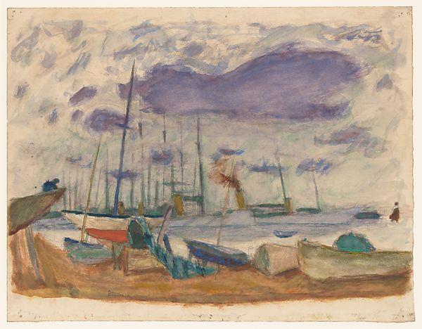 Le Port de Cannes (1935) Pierre Bonnard tablo - Dekolata
