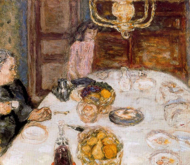 Lunch at Le Grand Lamps (1899) Pierre Bonnard tablo - Dekolata
