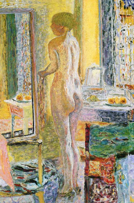 Nude Before a Mirror (1931) Pierre Bonnard tablo - Dekolata