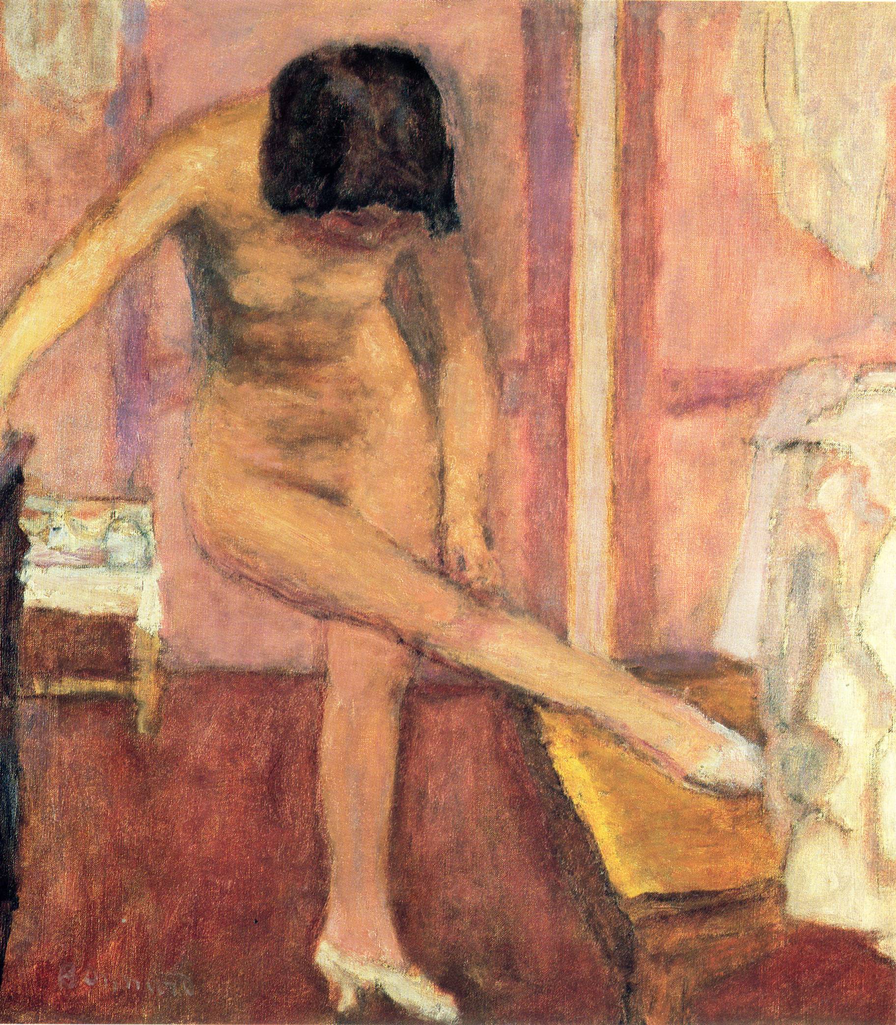Nude Bending Down (1923) Pierre Bonnard tablo - Dekolata
