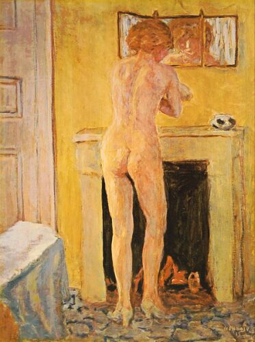 Nude at the Fireplace (1913) Pierre Bonnard tablo - Dekolata