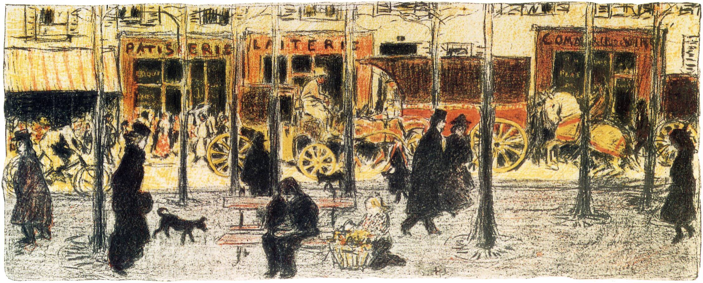 Parisian Boulevard (1896) – Pierre Bonnard Tablo