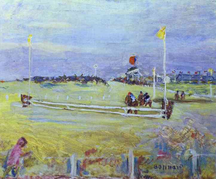 Race at Bologne (1910) Pierre Bonnard tablo - Dekolata