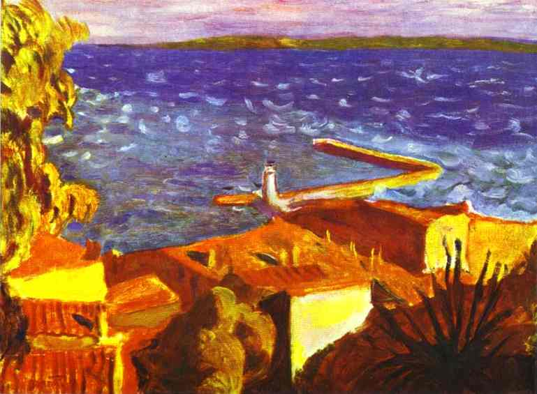 Saint Tropez, Pier (1912) Pierre Bonnard tablo - Dekolata