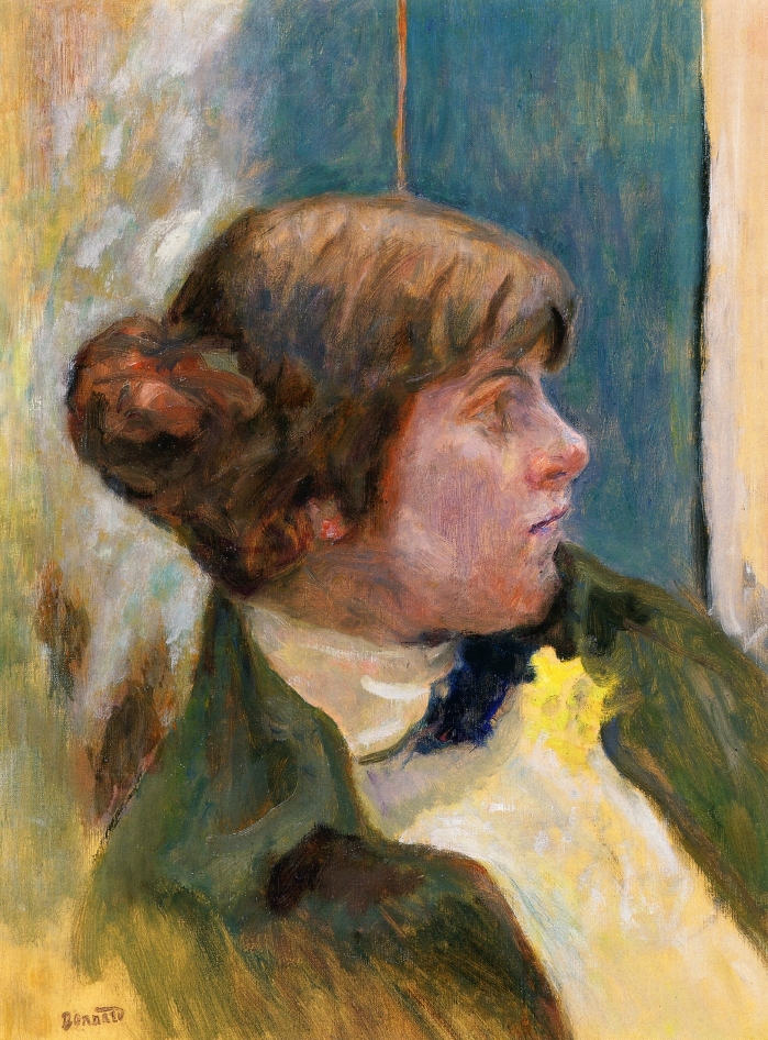 Study for Profile of a Woman in a Bow Tie (1906) – Pierre Bonnard Tablo