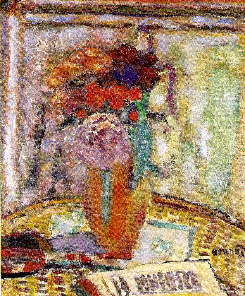The Vase of flowers (1945) Pierre Bonnard tablo - Dekolata