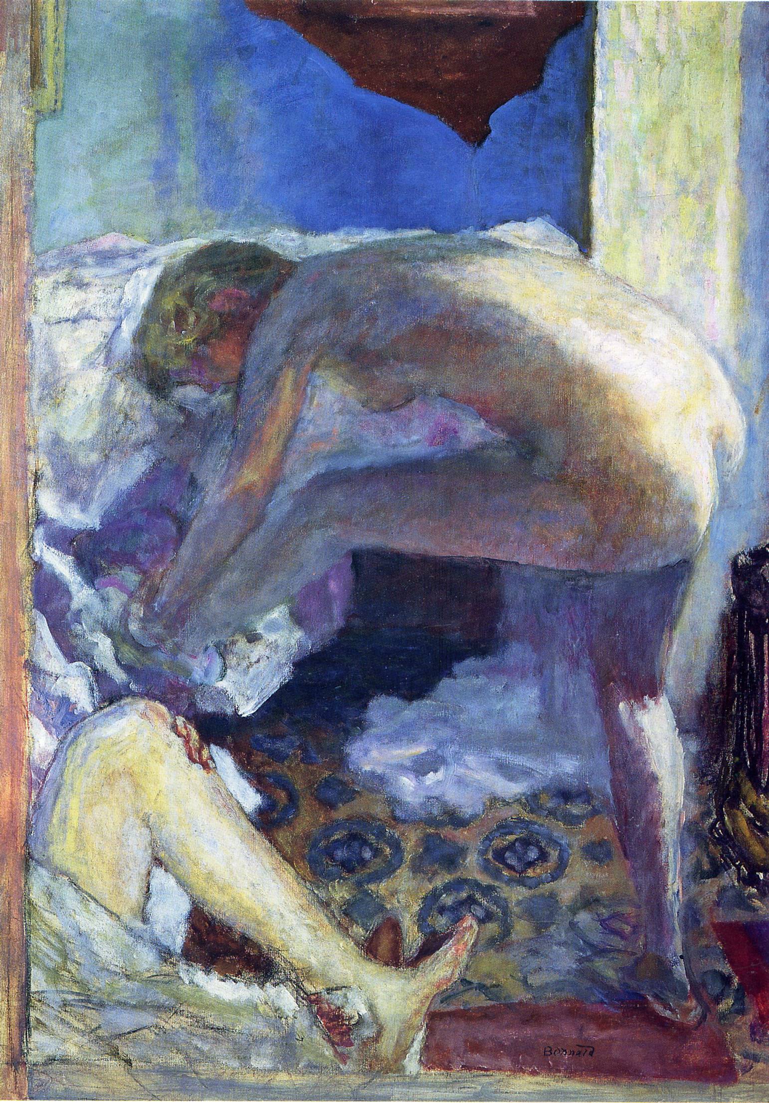The big blue naked (1924) Pierre Bonnard tablo - Dekolata