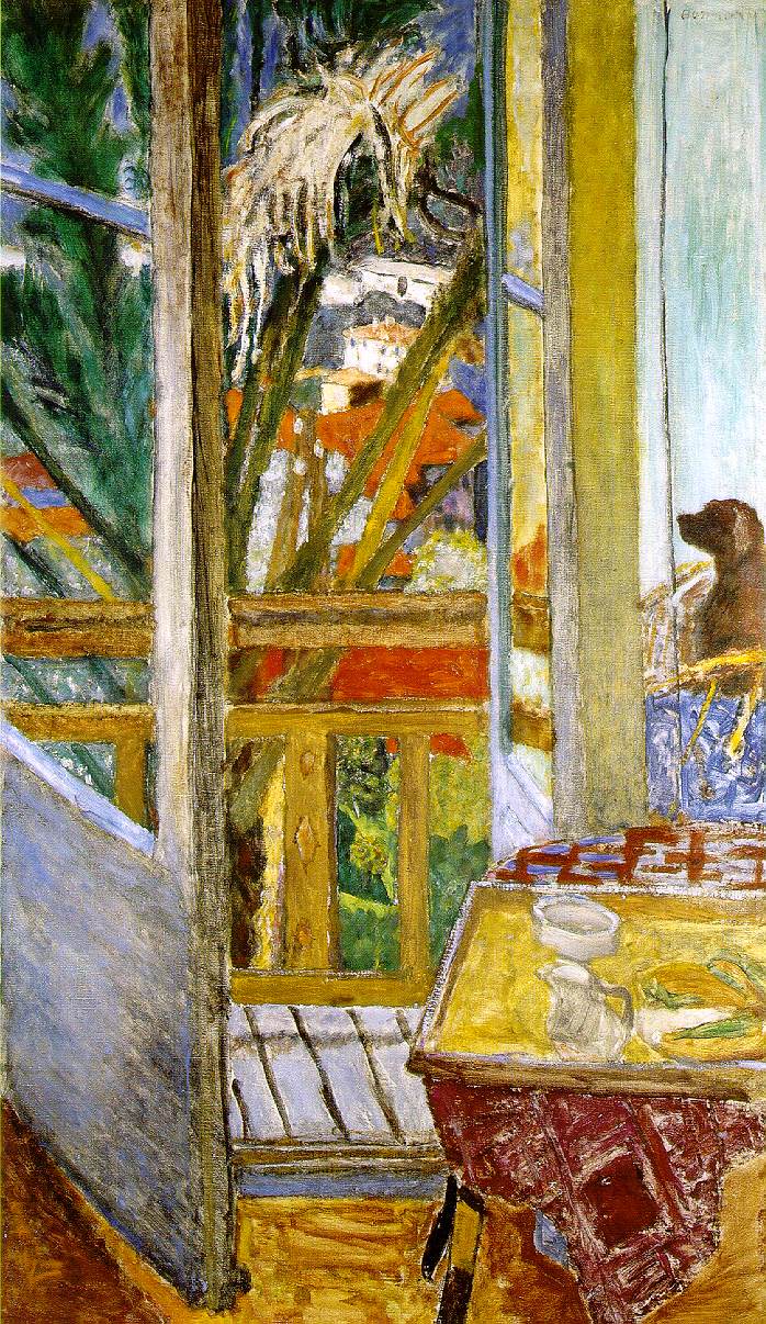 The door window with dog (1927) Pierre Bonnard tablo - Dekolata