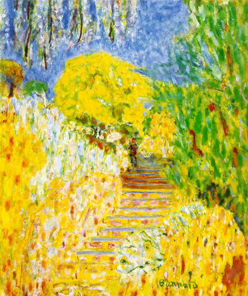 The garden steps (1940) Pierre Bonnard tablo - Dekolata