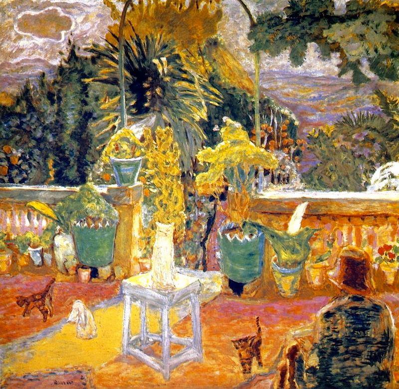 The terrace at Grasse (1912) Pierre Bonnard tablo - Dekolata