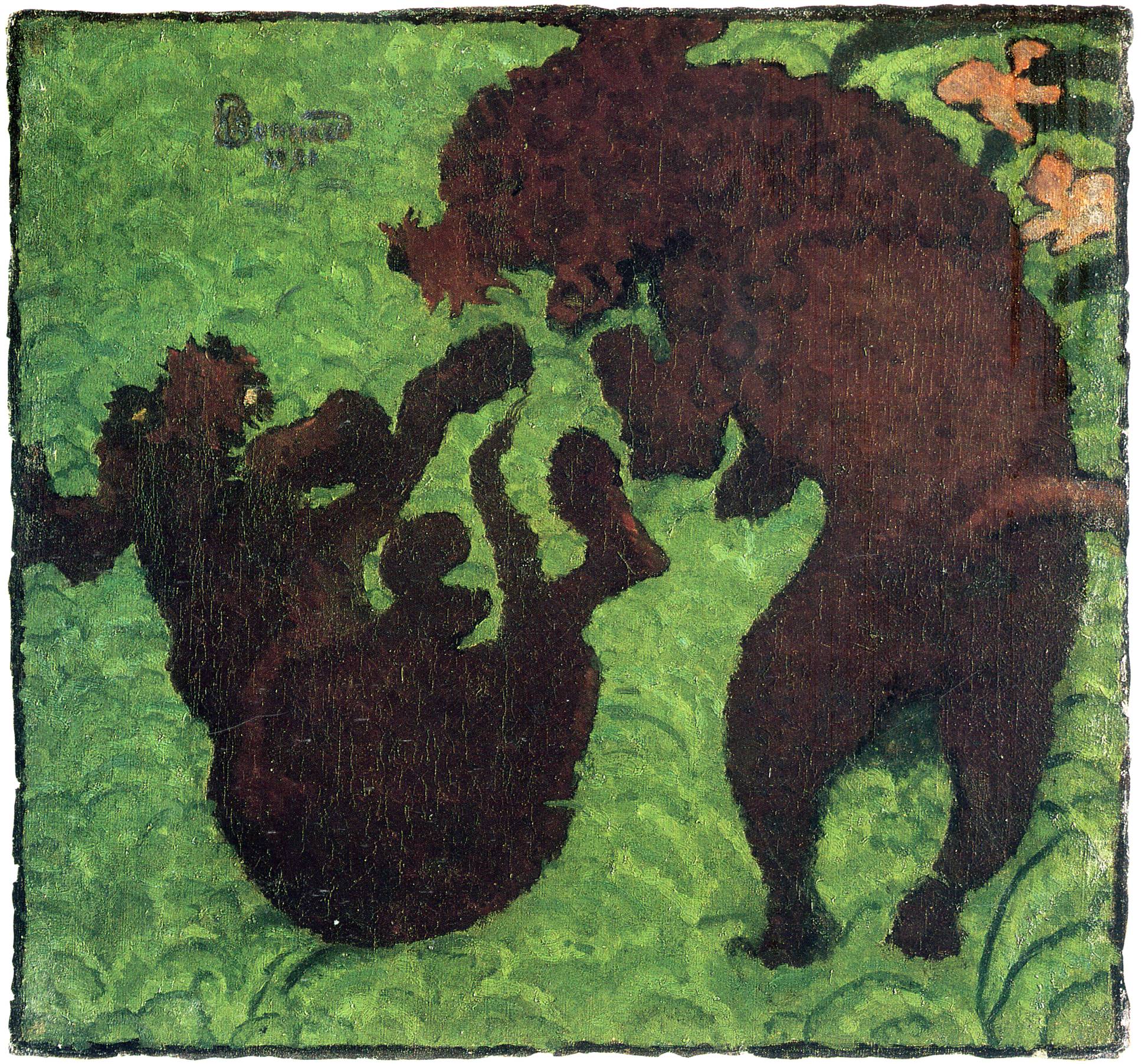 Two Poodles (1891) Pierre Bonnard tablo - Dekolata