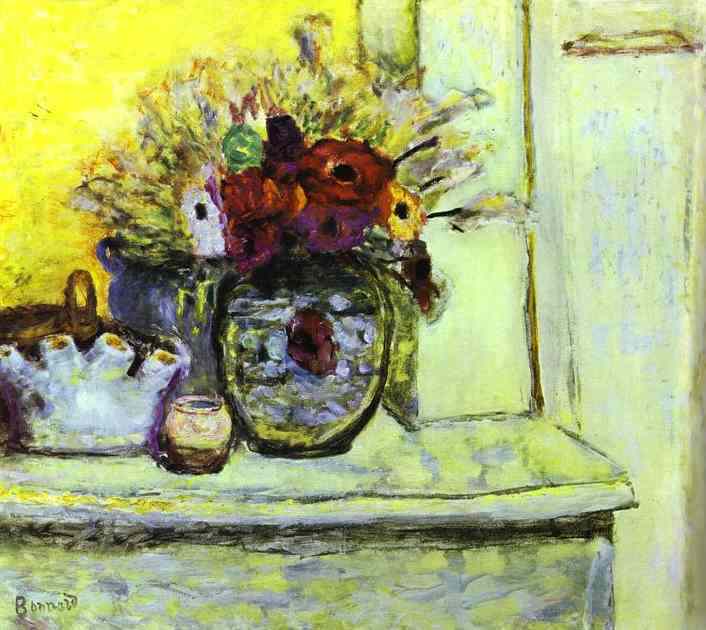 Vase with Anemonies and Empty Vase (1933) Pierre Bonnard tablo - Dekolata