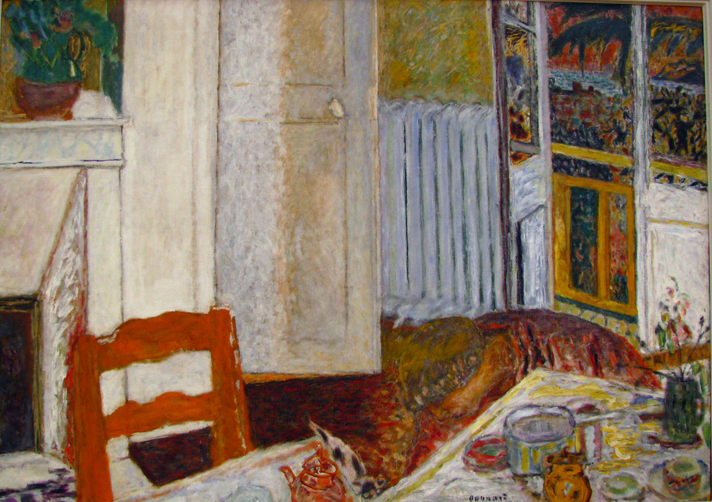 White Interior Pierre Bonnard tablo - Dekolata