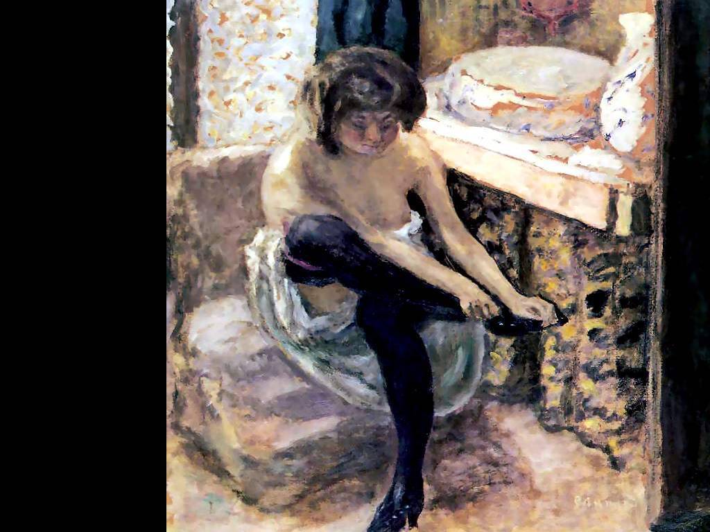 Woman in Black Stockings (1900) Pierre Bonnard tablo - Dekolata