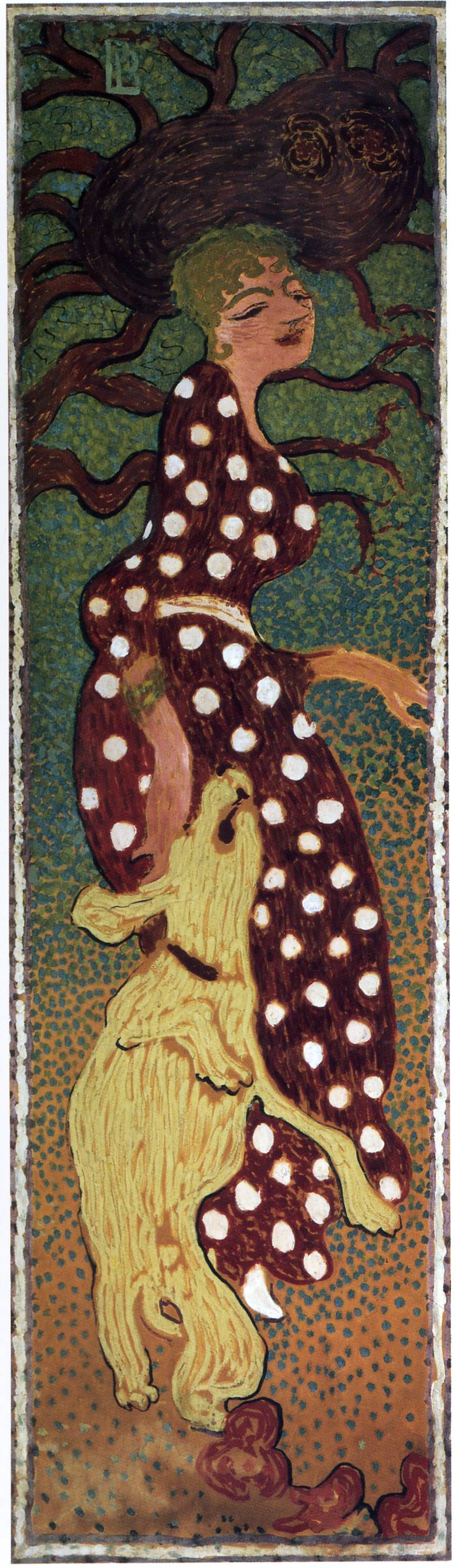Woman in a Polka Dot Dress (1892) Pierre Bonnard tablo - Dekolata