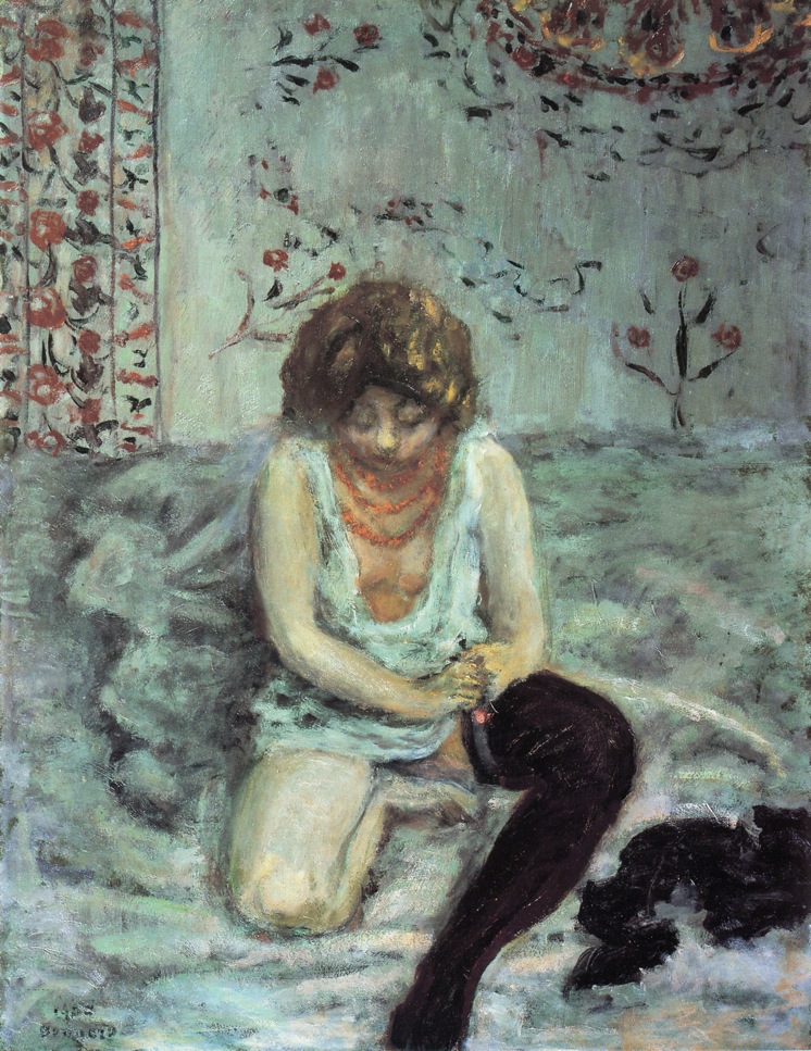 Woman with Black Stockings (1900) Pierre Bonnard tablo - Dekolata