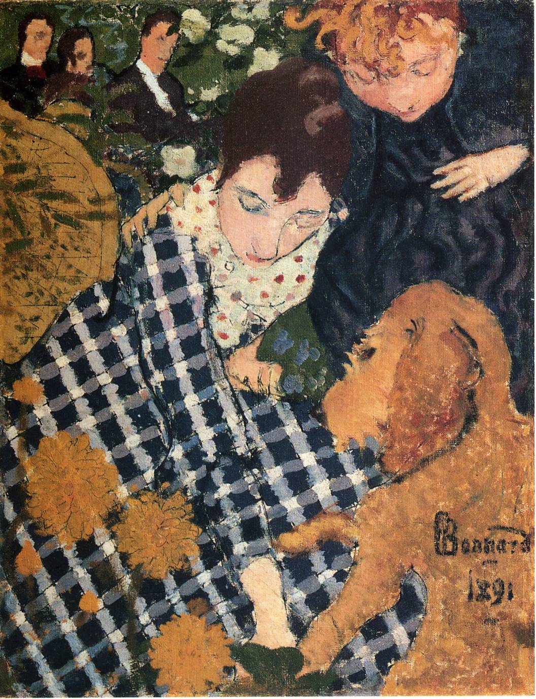 Woman with Dog (1891) Pierre Bonnard tablo - Dekolata