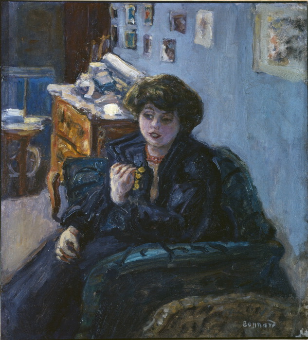 Young Womwn in an Interior (1906) Pierre Bonnard tablo - Dekolata