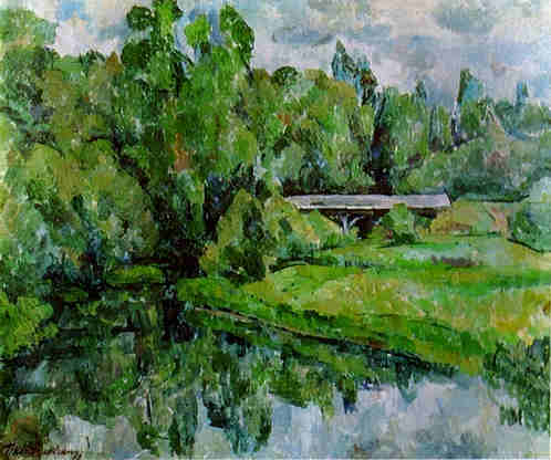 A Bridge. The Vorya River. Abramtsevo. (1920) Pyotr Konchalovsky tablo - Dekolata