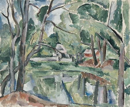 A pond (1920) Pyotr Konchalovsky tablo - Dekolata