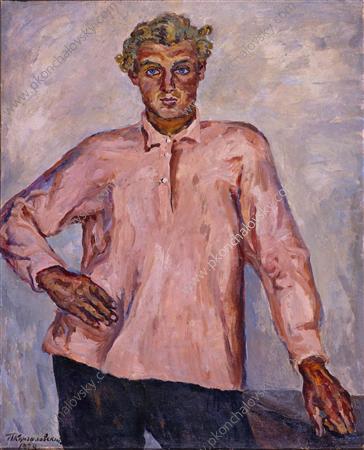 A young poser from the village Samokrazhi (1928) Pyotr Konchalovsky tablo - Dekolata