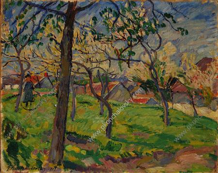 Apple tree in blossom (1907) Pyotr Konchalovsky tablo - Dekolata