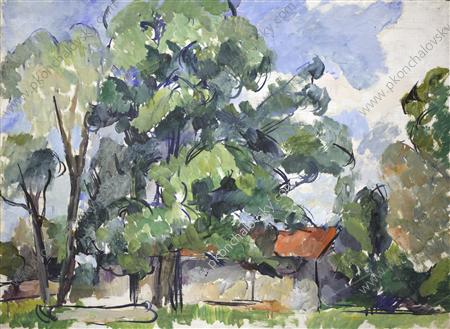 At the barn (1921) – Pyotr Konchalovsky Tablo