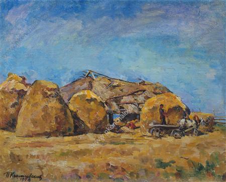 At the barn (1926) Pyotr Konchalovsky tablo - Dekolata