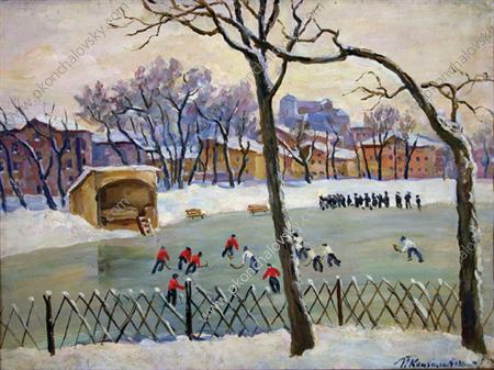 At the rink (1945) Pyotr Konchalovsky tablo - Dekolata