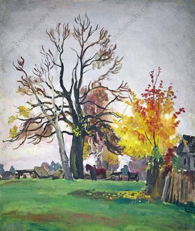 Autumn Landscape (1930) Pyotr Konchalovsky tablo - Dekolata