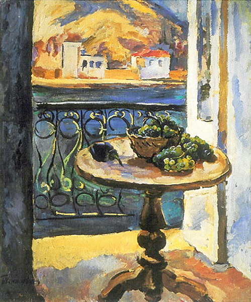 Balaklava. The balcony. (1929) Pyotr Konchalovsky tablo - Dekolata
