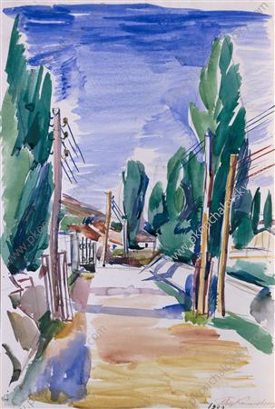 Balaklava. The landscape. (1929) Pyotr Konchalovsky tablo - Dekolata