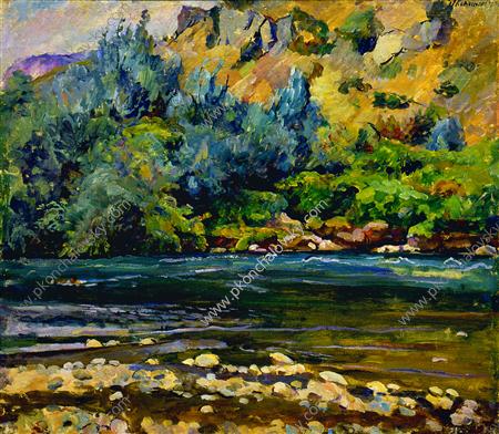 Bank of Agarvi (1927) Pyotr Konchalovsky tablo - Dekolata