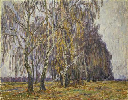 Belkino. Birches. (1907) Pyotr Konchalovsky tablo - Dekolata