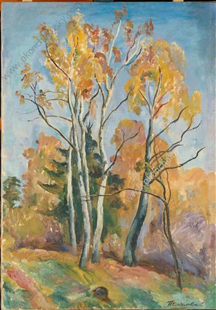 Birches in autumn (1930) Pyotr Konchalovsky tablo - Dekolata