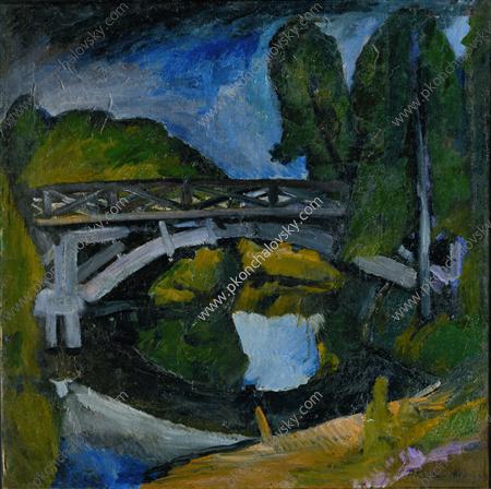 Bridge in Abramtsevo (1911) Pyotr Konchalovsky tablo - Dekolata