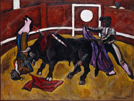 Bullfight (1910) Pyotr Konchalovsky tablo - Dekolata