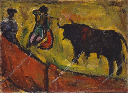 Bullfight. Study. (1910) Pyotr Konchalovsky tablo - Dekolata