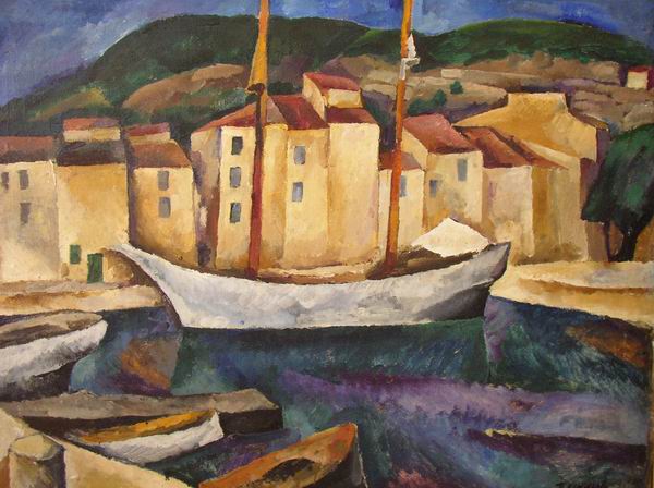 Cassis. Boats. (1913) Pyotr Konchalovsky tablo - Dekolata