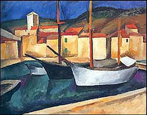 Cassis. Ships. (1913) Pyotr Konchalovsky tablo - Dekolata