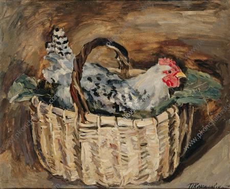 Cock in a basket (1930) Pyotr Konchalovsky tablo - Dekolata