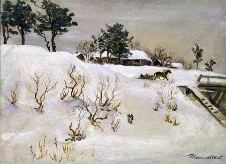 Dobroye. The bridge. (1931) Pyotr Konchalovsky tablo - Dekolata